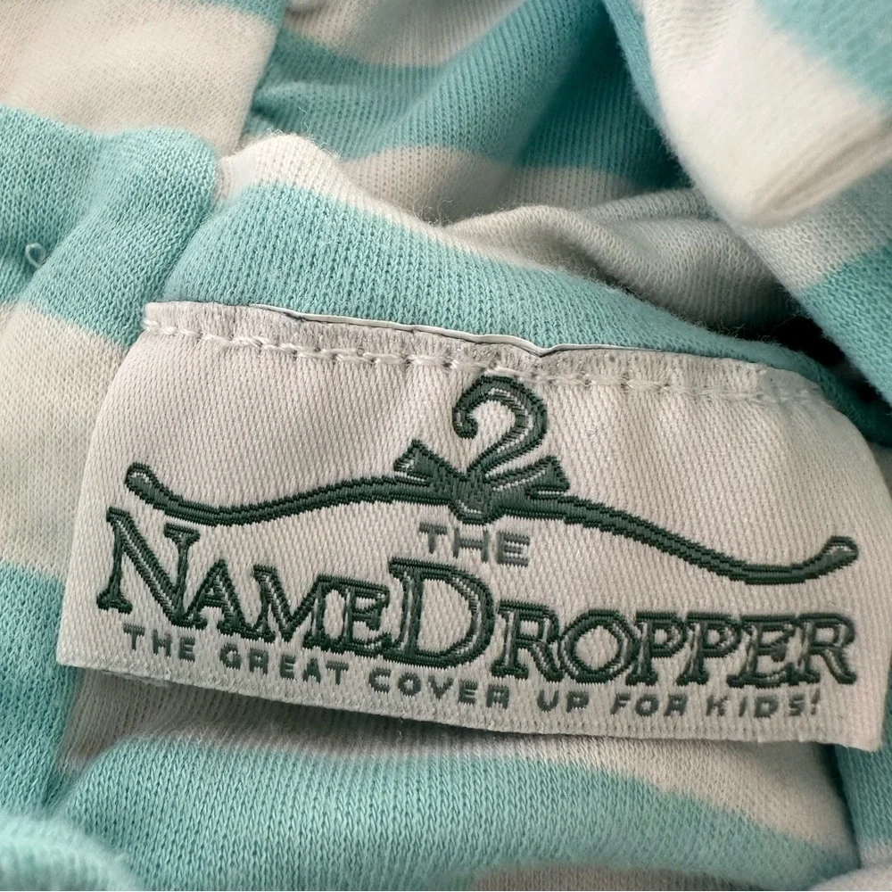 The Name Dropper girls 2T Aqua Stripe Swim‎ Cover Up Dress Sundress beach Pool